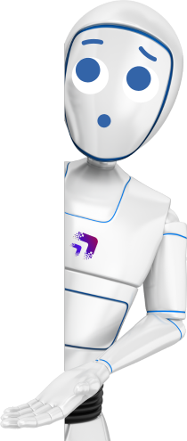 Robo Branco Apontando AdsToLeads Esquerda